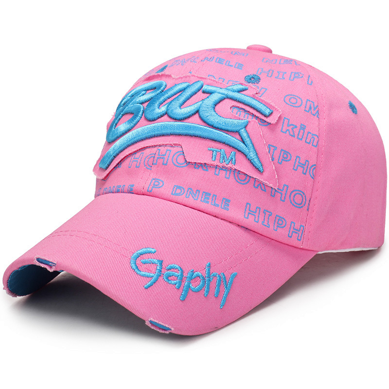 Casquette de Baseball déchirée brodée pour homme et femme, chapeau de soleil pour l&#39;extérieur, Hip Hop, pour la pêche,: PK