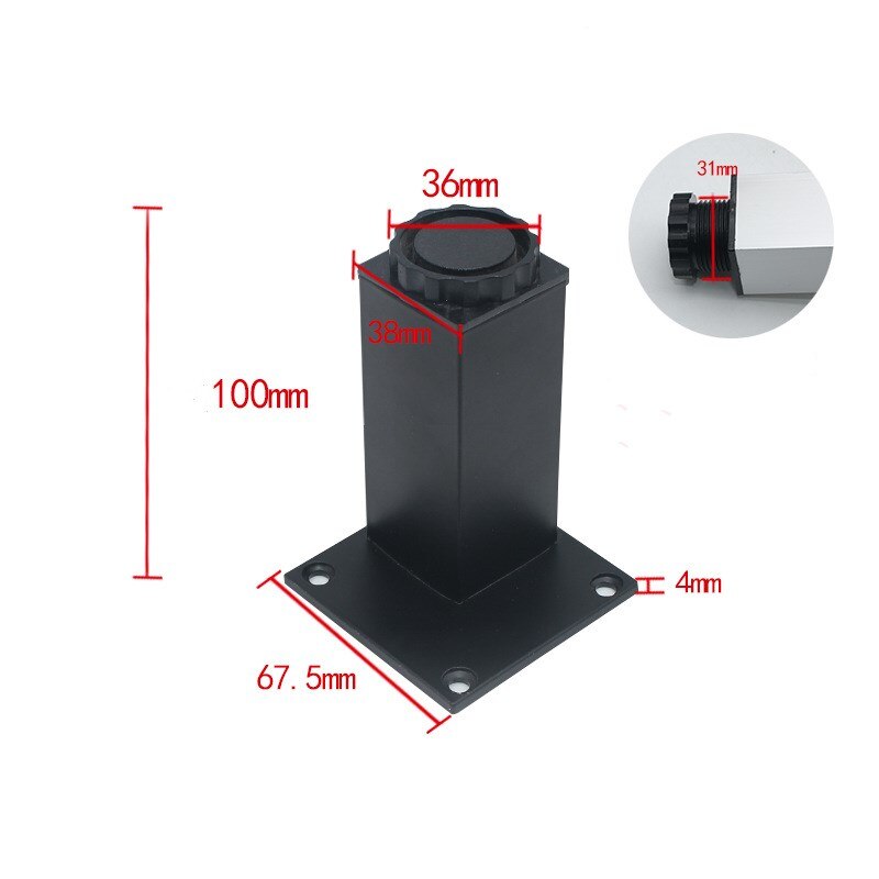 Cabinet feet furniture feet 38 square adjustable cabinet feet bathroom cabinet feet TV cabinet feet aluminum alloy cabinet feet: Beige