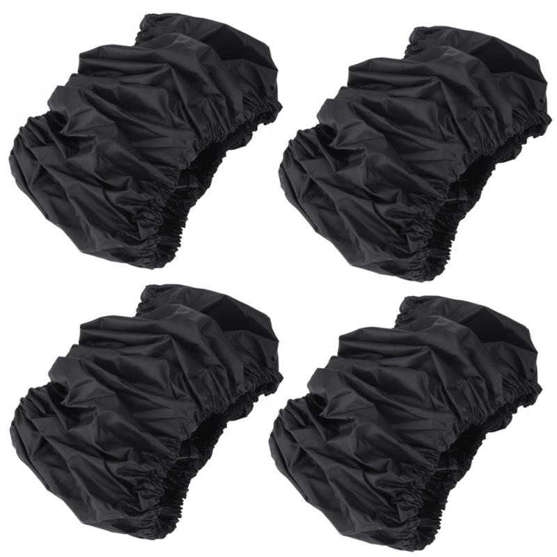 4 unids/set niño chico cochecito de bebé de protección cubre negro a prueba de polvo accesorios Anti-sucio polvo cochecito cubierta de la rueda: L