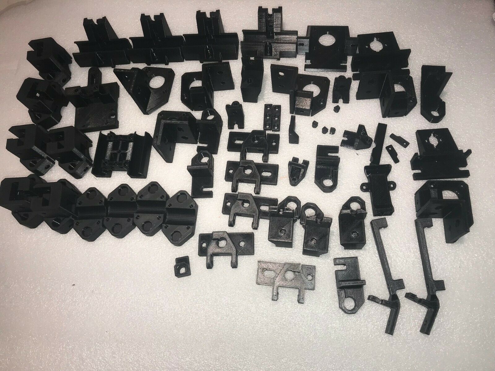 Funssor 1set HyperCube Evolution 3D Printed Parts PETG filament black white color 50% fill: Black