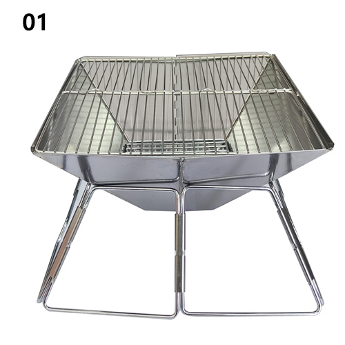 Camping Houtkachel Vuurkorf Camping Vuur Houtkachel Draagbare Vouwen Wandeling Barbecue Bbq Houtskool Grill Stand: WIT