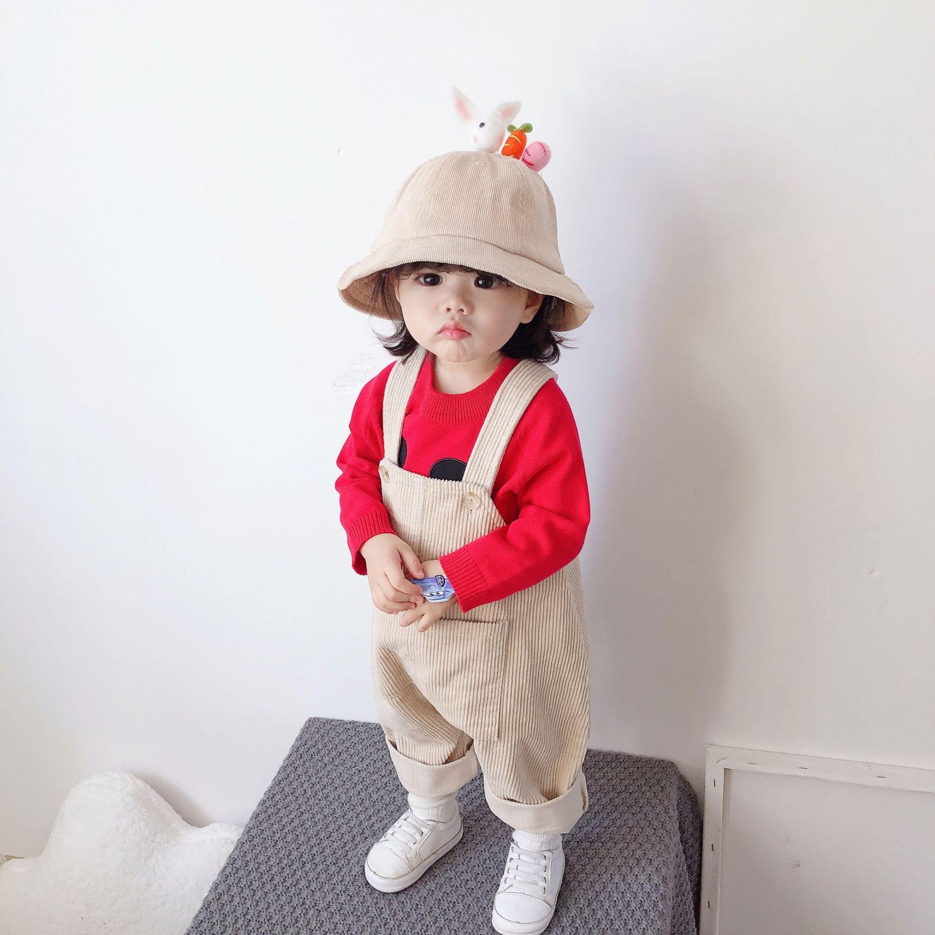 Kids Overalls Baby Overalls Solid Corduroy Boys Pants Autumn Winter Overalls For Children Girls Clothing