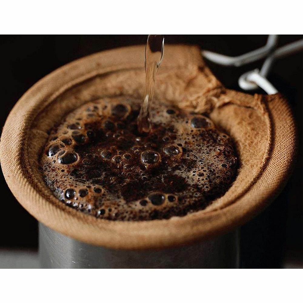 Reusable Coffee Filter Bag Stainless Steel Handle Flannel Cloth Strainer Dropping Pot Mesh Coffee Tools Tea Filter