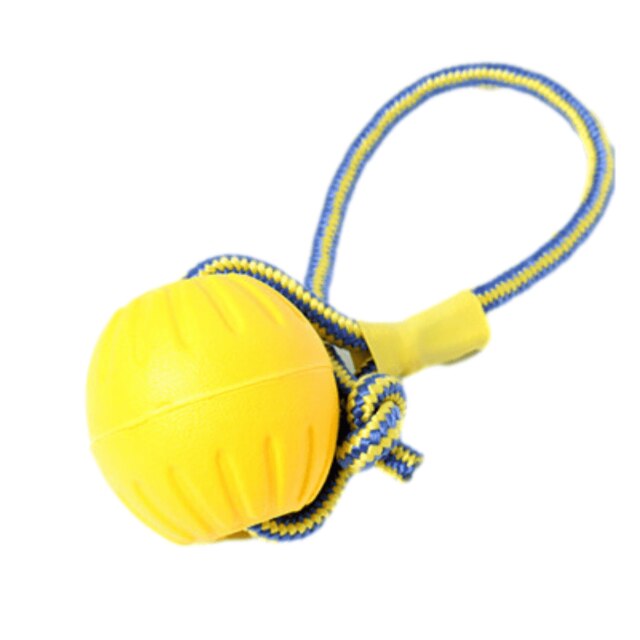 Hundeleker gummi trening ball bite morsom valp tyggeleker leke solid med tau hund kjæledyr forsyninger godteri farger: 7cm tau ball