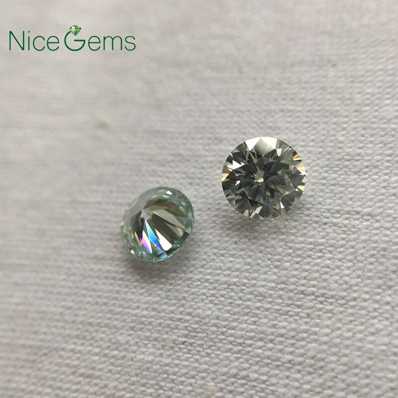 1 karat Runde Ausgezeichnete Cut Moissanite Leichten Blau 6,5mm Moissanites Lose Edelsteine Steine Für Schmuck Brilliant VVS Klarheit