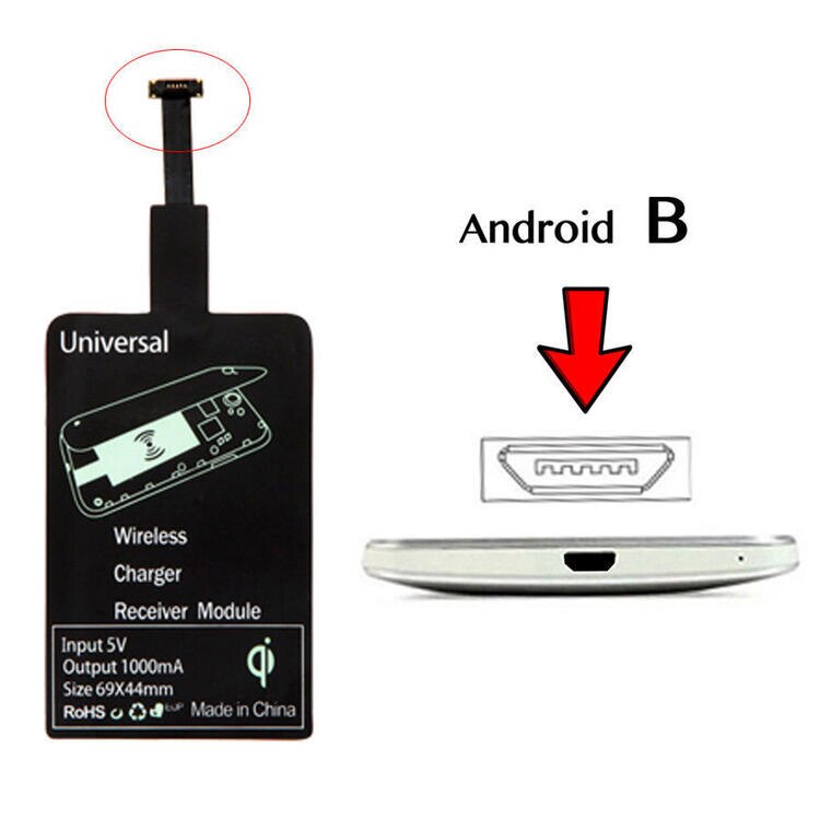 Neue Qi kabellos-ladegerät Schnelle Ladung Bausatz Adapter Induktion Empfänger Spule Typ-C Mikro USB Für iPhone Samsung Huawei Android: Pro Mikro B