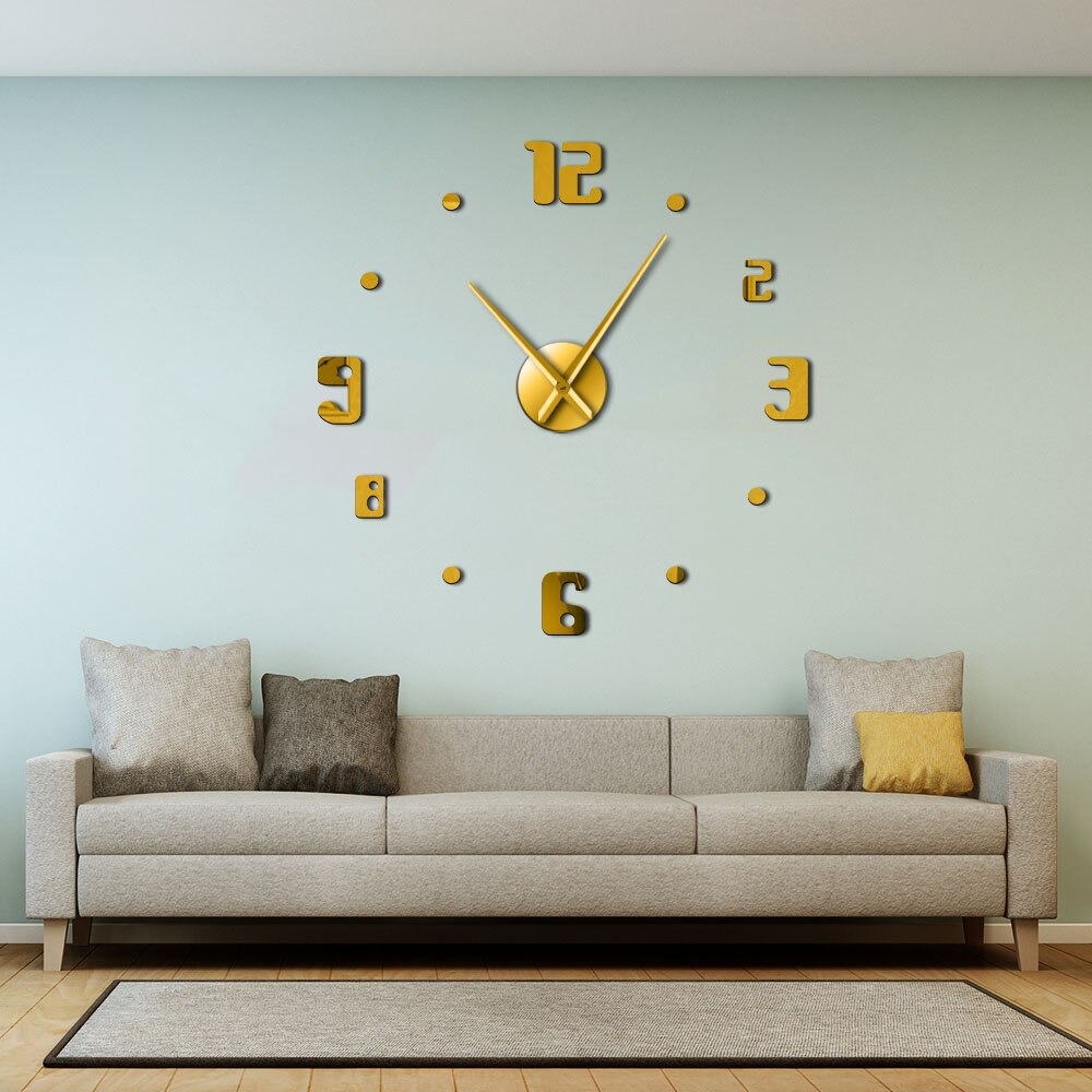 DIY Large Wall Clock Modern Quartz Clocks Wall Watch Big Clock Needle Acrylic Mirror Diy Sticker 3d Stickers Home Decor