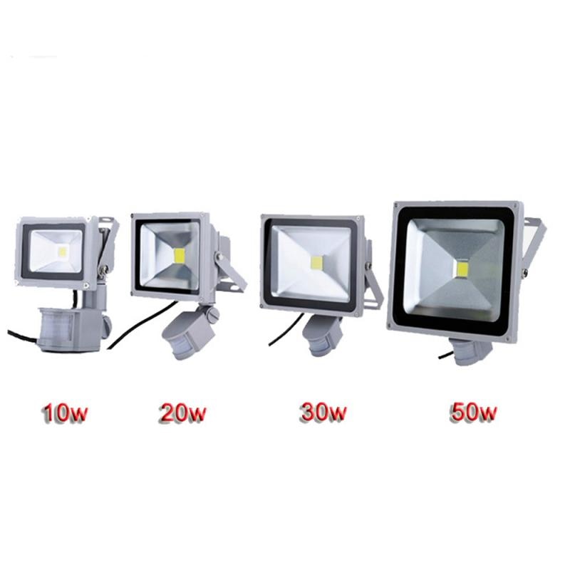 10/20/30/50W LED Flood Light With Motion Sensor Waterproof PIR Floodlight Projector Lamp Outdoor Spotlight for Garden Street