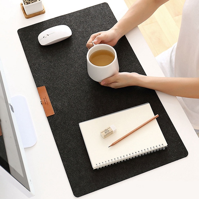 Office Accessories Computer Desk Mat Non-slip Wool Felt Laptop Cushion Desk Mat Modern Table Keyboard Mouse Pad Large Gamer Mat