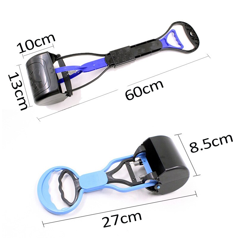 Portable Dog Feces Picker Foldable Pet Manure Clip Outdoor Use Pet Poop Storage Box Dog Sanitary Fittings With Garbage Bags