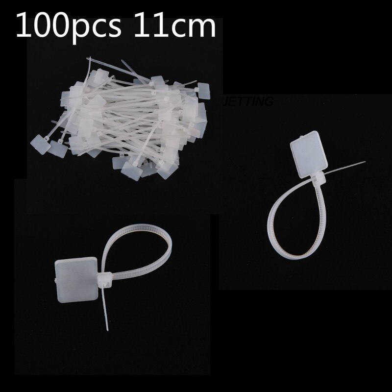 100 stuks zelfborgende nylon kabelbinders met 11cm lengtes, label, netwerkversiering, wikkellus, draadbanden voor handwerk