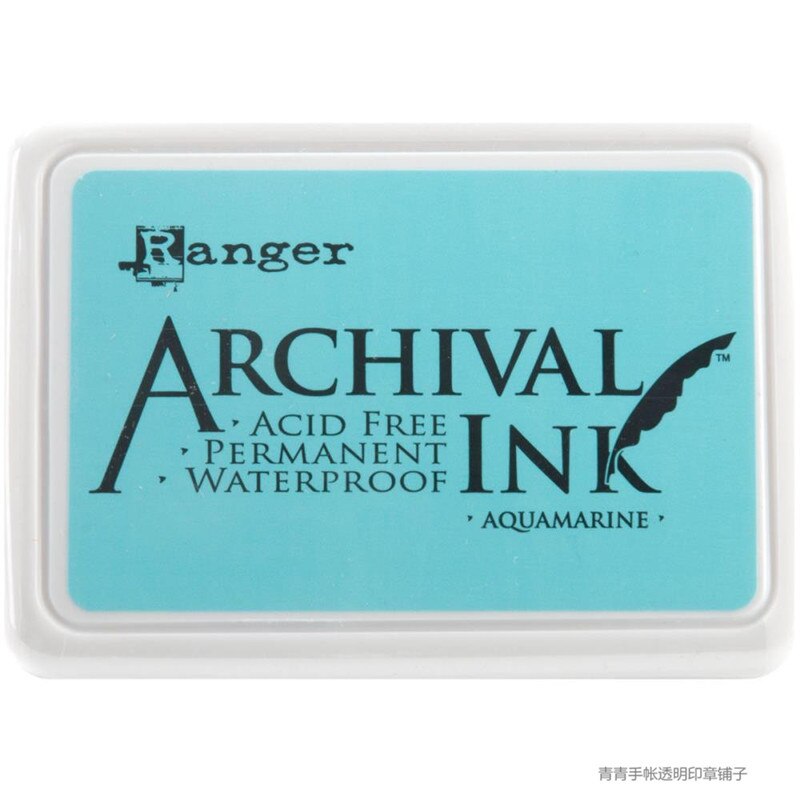 American original ranger stamp pad multicolor oily waterproof acrylic ink pad: aquanarne