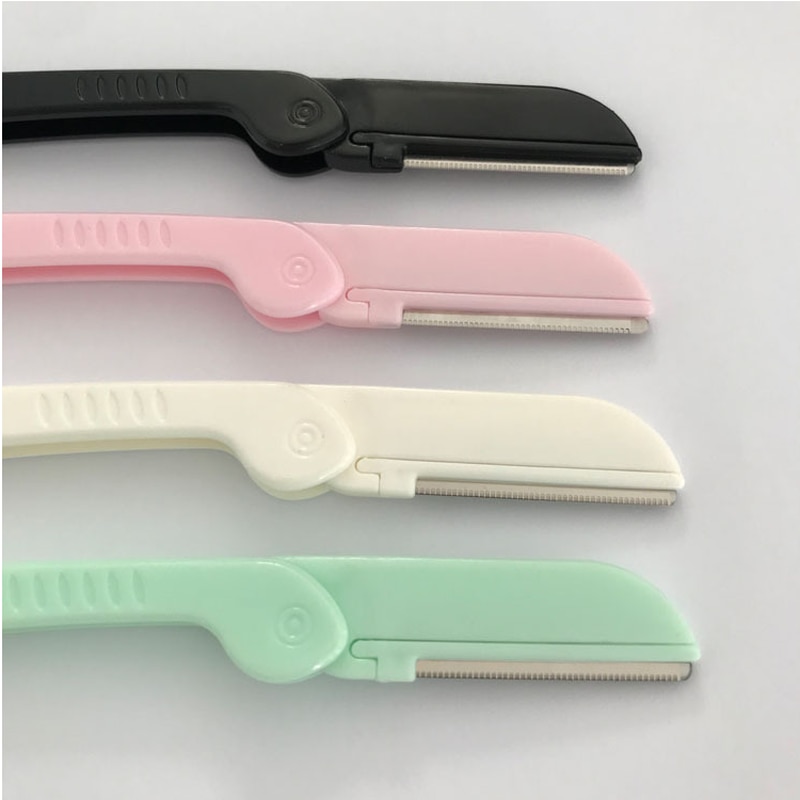 1 stücke Faltbare Tragbare frauen Rasierer machen-hoch Gesichts Augenbraue Lippe Falten Rasiermesser Haar Entferner Scharf Edelstahl Schneiden Sicherheit