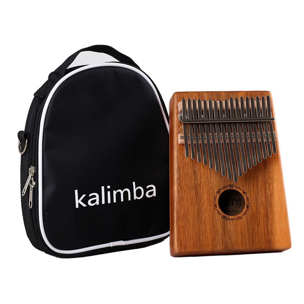 17-- toetsen kalimba duimpiano speelgoed mini body houten vinger muziekinstrument kit voor beginnende muziekliefhebbers met opbergkoffer: A2