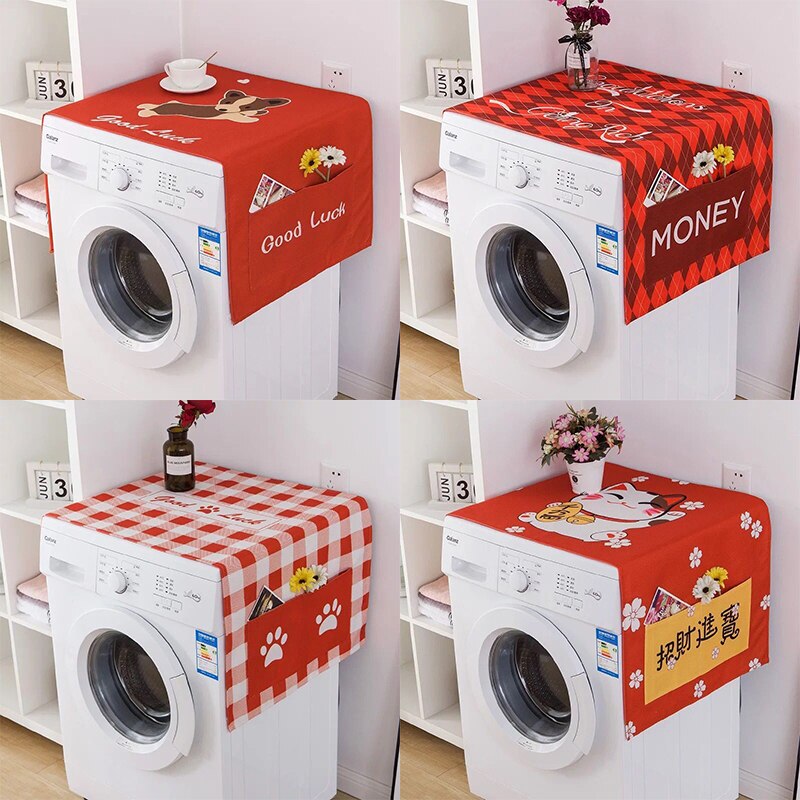 Waterproof Cover Of Drum Washing Machine Cover Cloth Refrigerator Cover Home Decoration Dust Protection Cover