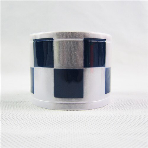 5 cm x 3 m reflekterende conspicuity teip fargerik sikkerhetskonstruksjon arbeider sy stripe til klær lue stoff: Hvitblåplett