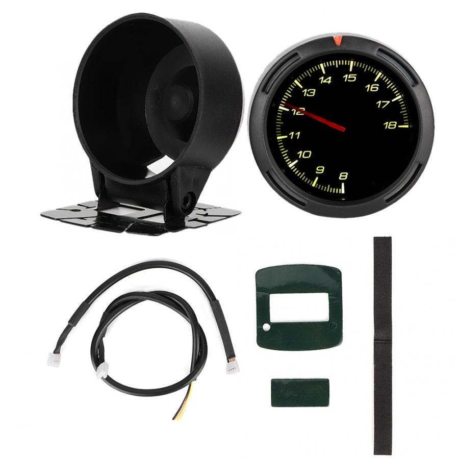 12V Universal Car Modified Racing Colours Meter Accessory High Sensitivity car accessories accesorios automovil: voltage gauge