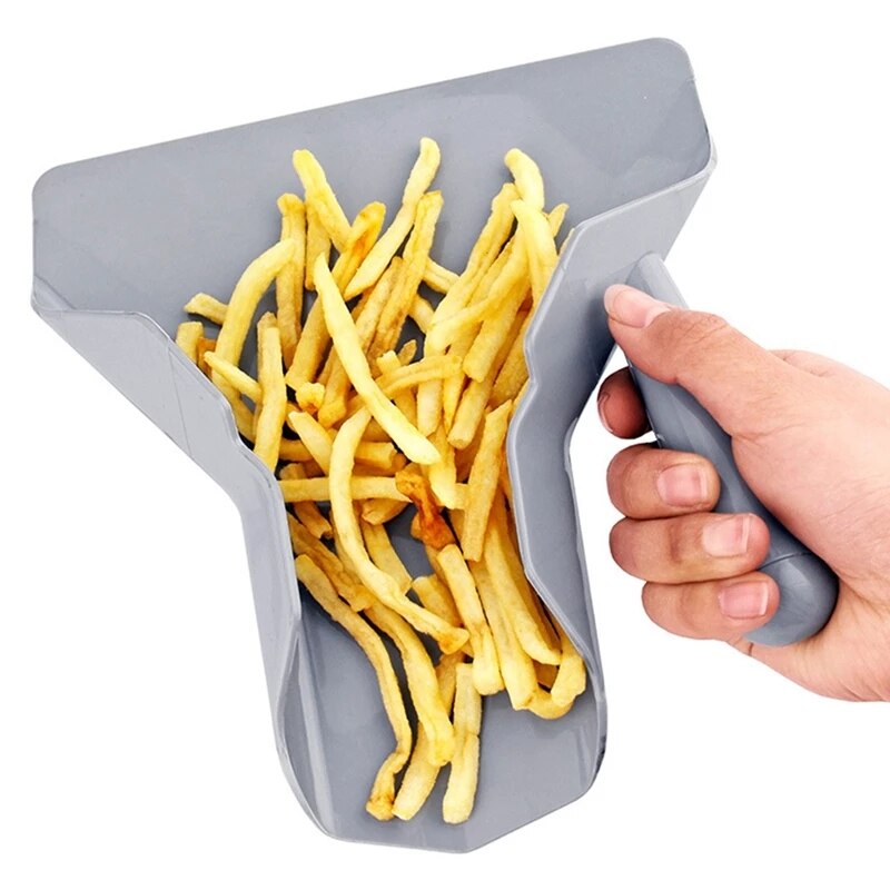 Plastic Chip Scoop French Fries Shovel Loader Chip Packaging Shovel Funnel Popcorn Fast Food Cinema Fries Tool