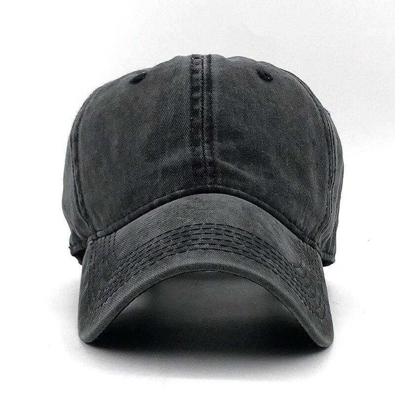 Simple Washed Cotton Adjustable Solid color Baseball Cap Unisex couple cap Leisure dad Hat fishing Snapback cap 17 Color