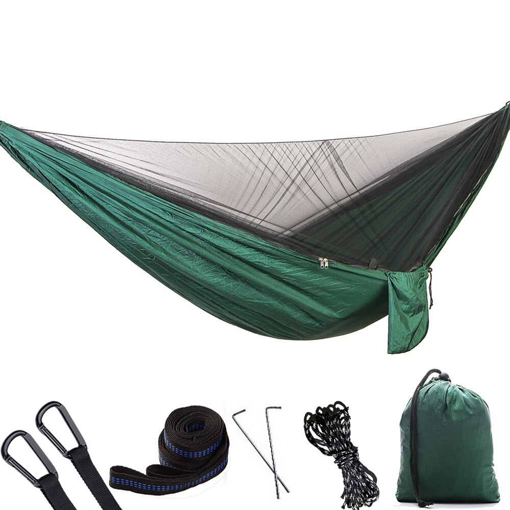 Automatische moskitonetz-hängematte für 1-2 personen, outdoor-hängematte aus nylonstoff, camping-moskitonetz-hängematten-baldachin-zelt