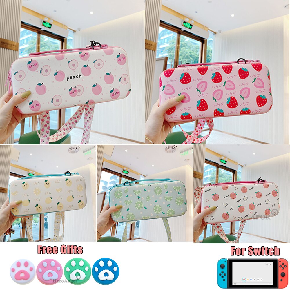 Cartoon Cute torba do przechowywania na suwak do konsoli Nintendo Switch konsola do gier Shell Cover Kawaii Travel futerał ochronny nowy prezent