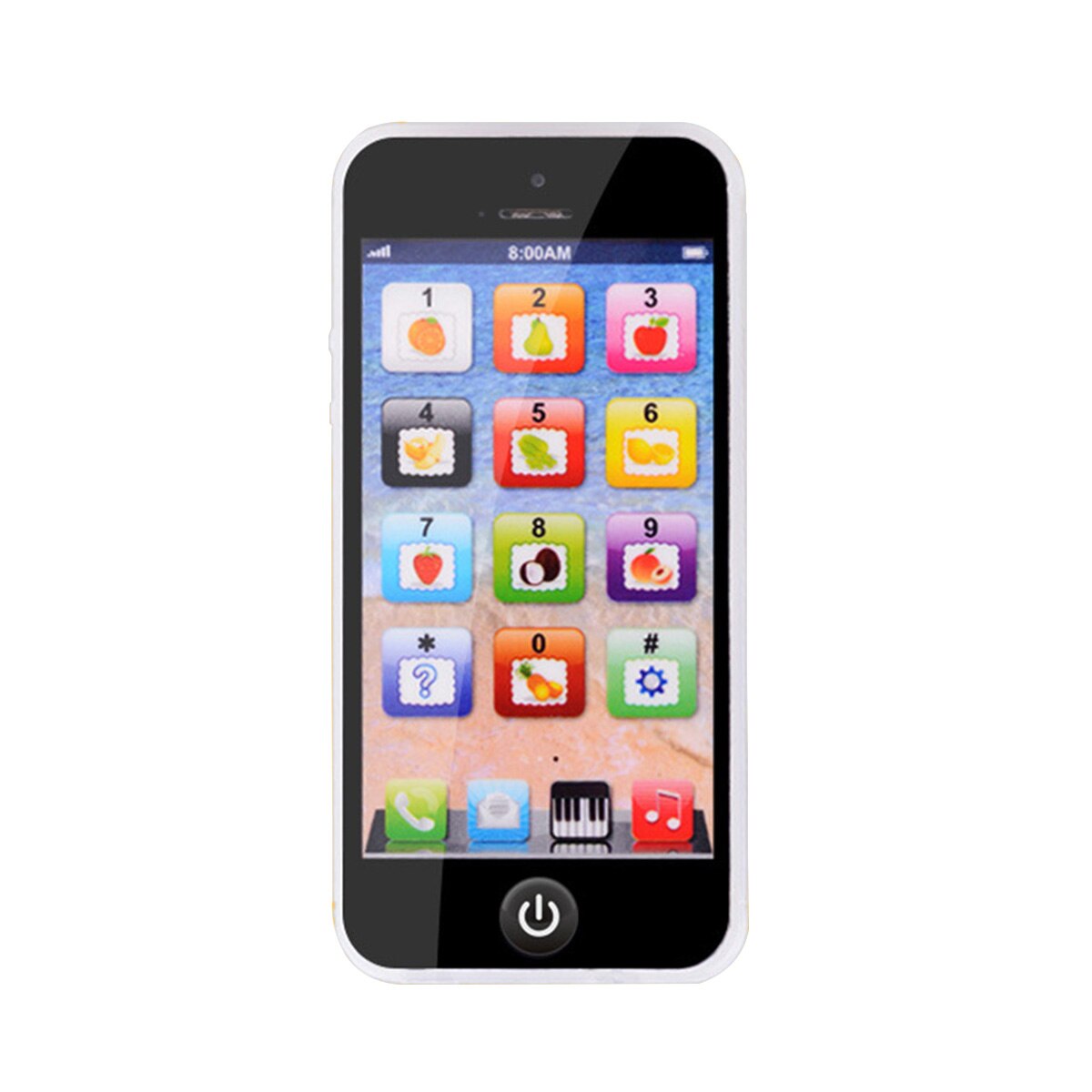 Simulatie Telefoon Studie Speelgoed Baby Kids Kinderen Spelen Muziek Leren Engels Educatief Mobiele Telefoon: black
