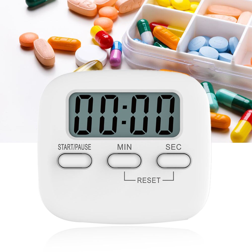 With Speaker Sports Kitchen Timer Magnetic Clear Voice Electronic Office Countdown Alarm Hanging Battery Powered LCD Digital ABS