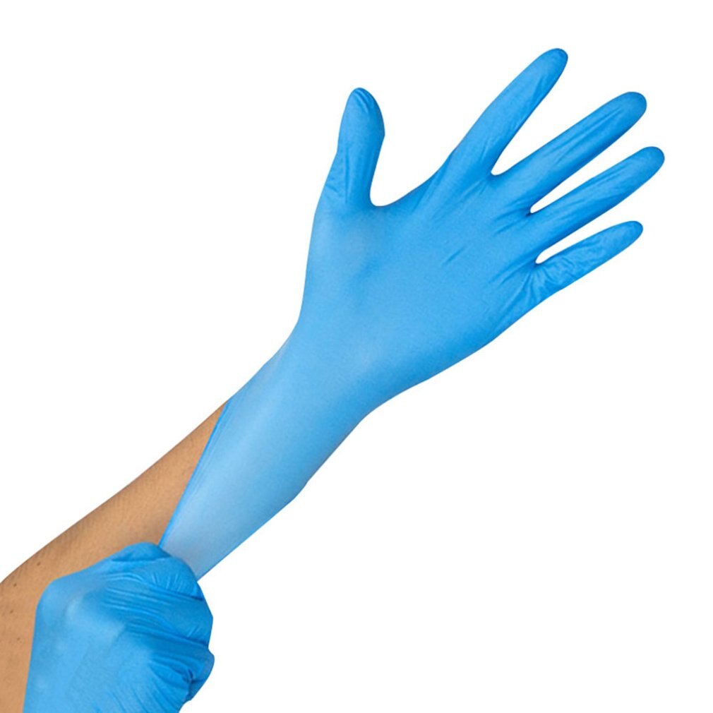Guantes mecánicos desechables de nitrilo para limpieza del hogar, guantes antiestáticos de nitrilo para arte de uñas, 100 unidades por caja