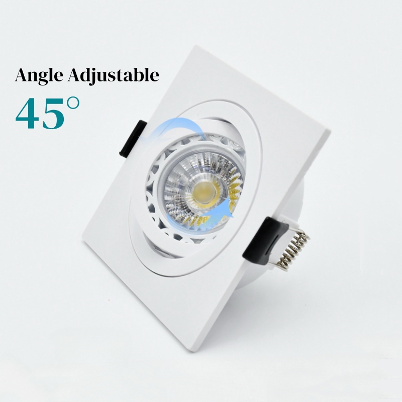 Ingebedde Vierkante LED Halogeen Lampvoet Houder GU10/MR16 Lamp Vervangbare Plastic Beugel Plafond Spotlight Montage Frame Fitting