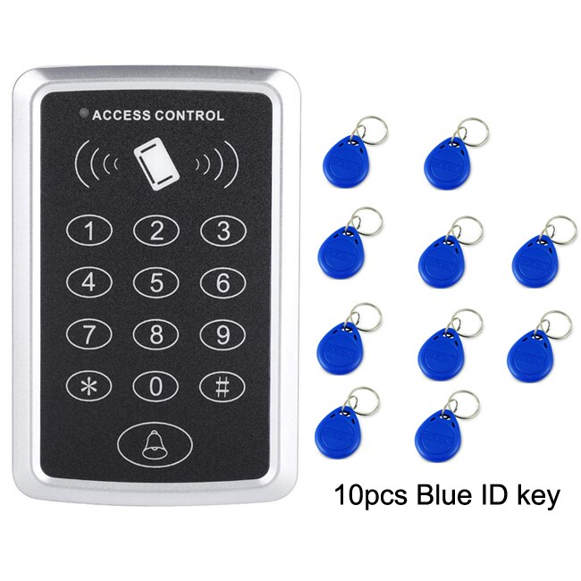 125KHz RFID Access Control Keypad Outdoor Rainproof Cover EM Card Reader Door Access Control System: AC and 10 Key