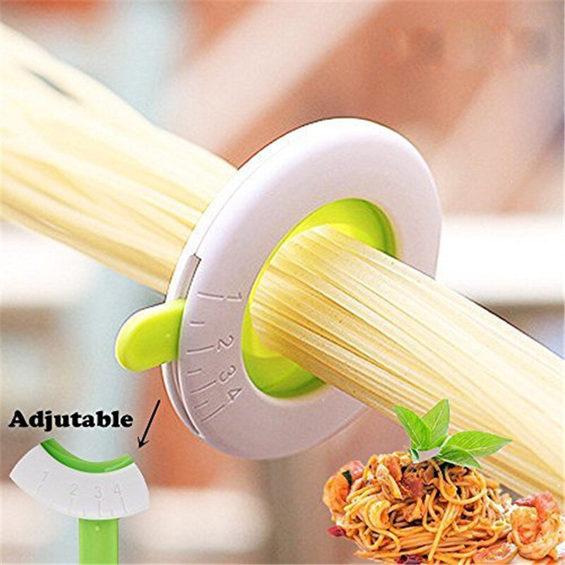 Limitador de Pasta de espagueti, medidor de fideos, herramientas de medición de Pasta, 4 escalas, controlador de porciones circulares, herramienta ajustable