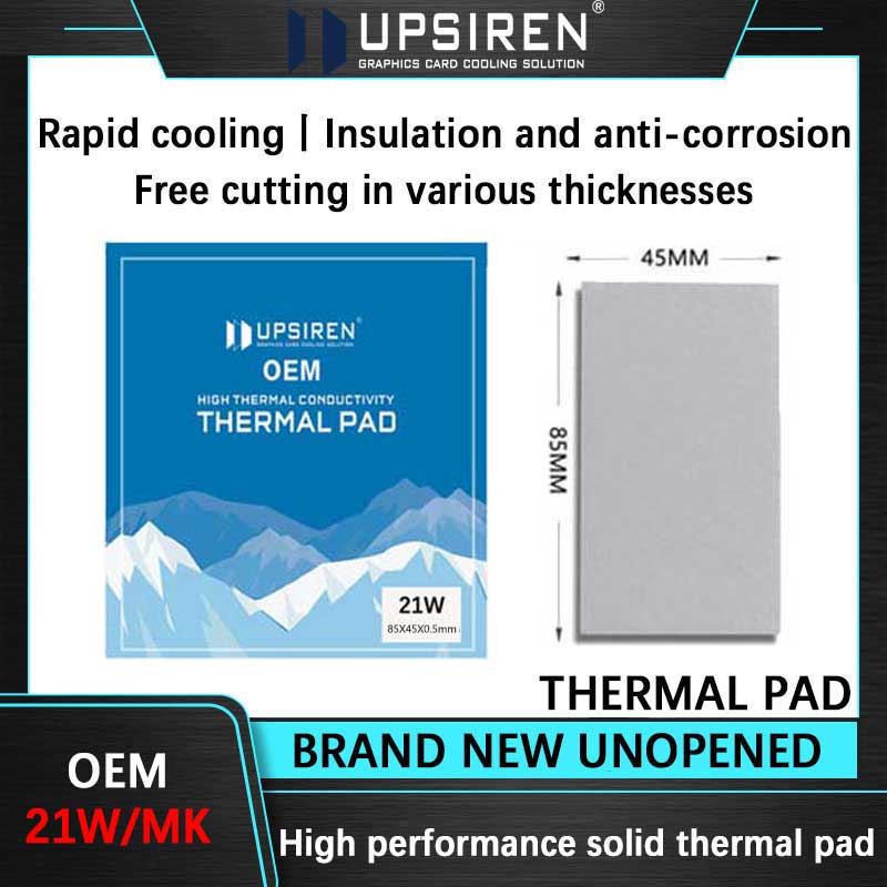 UPSIREN OEM 21W almohadilla térmica de silicona almohadilla térmica de yeso CPU GPU estera de refrigeración por agua 85x45mm almohadilla de enfriamiento del disipador de calor de