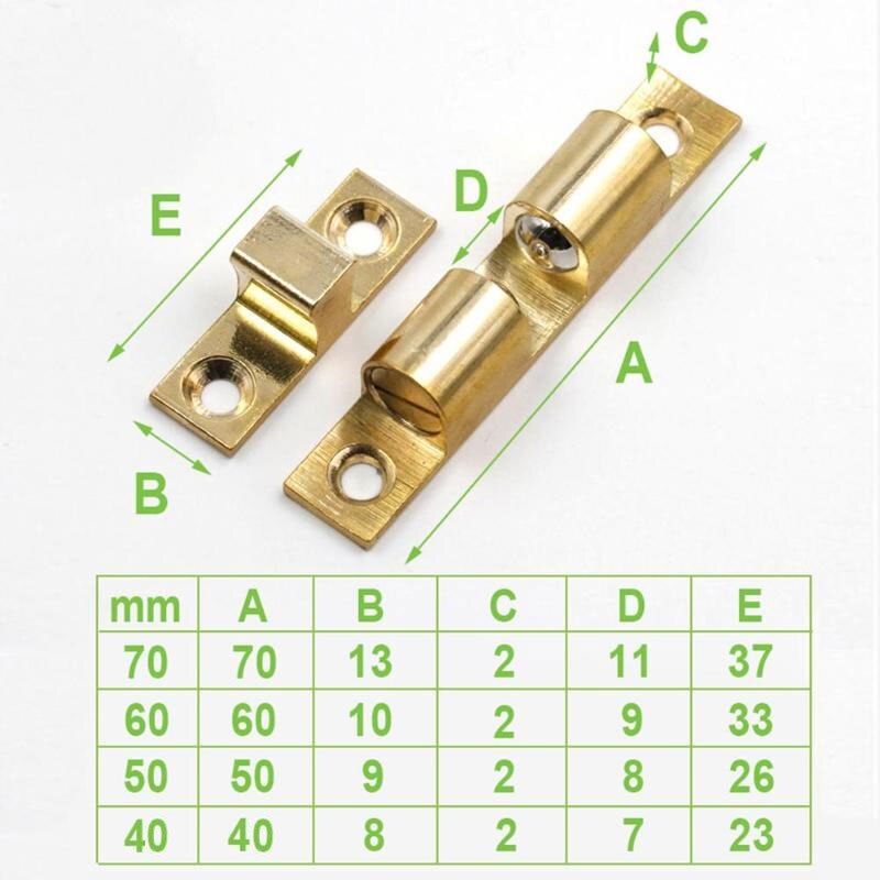 1 Set Door Lock Door Touch Latch Cabinets Interlock Switch Chassis Cabinet Spring Ball Locker Adjustable Brass Door Buckle