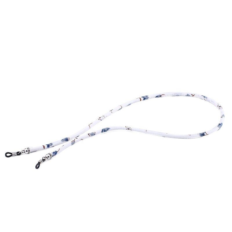 Lunettes de soleil pratiques coton cou chaîne cordon de retenue sangle lunettes porte-lanière haut de gamme ethnique corde lunettes chaîne: WHITE