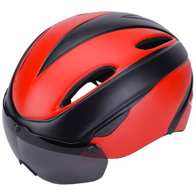 Aero Ultralichte Road Fiets Helm Eps Integraal Gegoten Ademend Fietshelm Mannen Vrouwen Goggles Lens Mtb Apparatuur: G