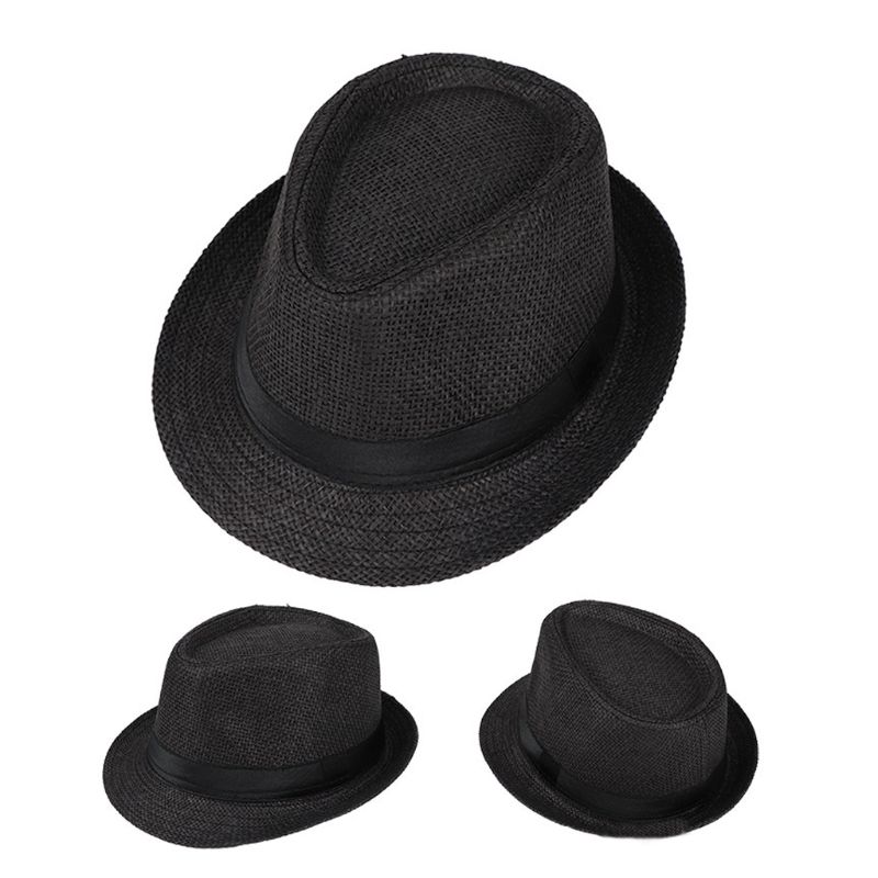 Børn børn sommer strand stråhat jazz panama trilby fedora hat gangster kasket udendørs åndbare hatte piger drenge solhat