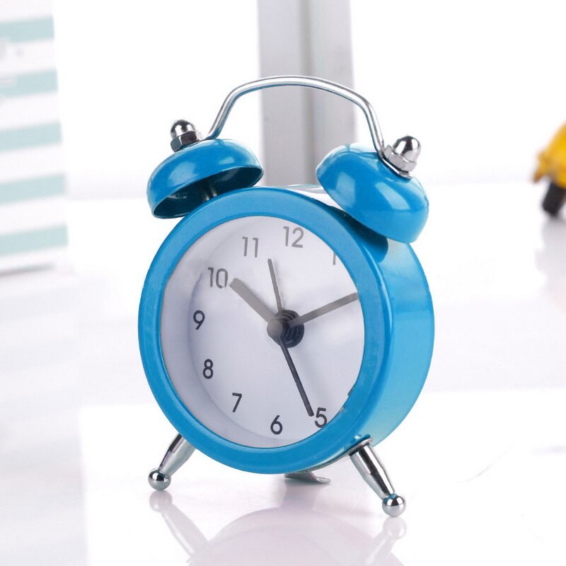 Mini Alarm Clock Electronic Round Number Double Bell Desk Table Digital Quartz Clock Home Decoration Retro Portable Cute Durable: 05