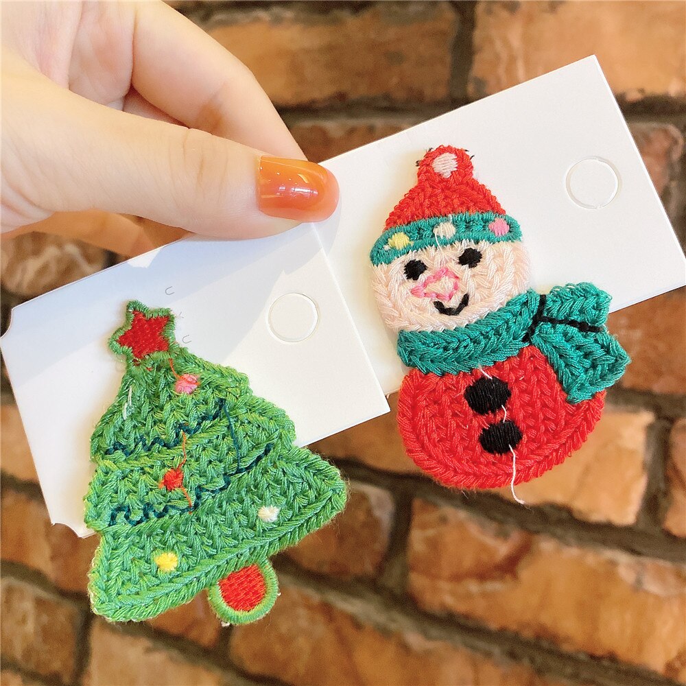 Fermagli per capelli da cartone animato per ragazze natale neonata forcine copricapo Barrettes fiocco per capelli principessa accessori per capelli per bambini forniture