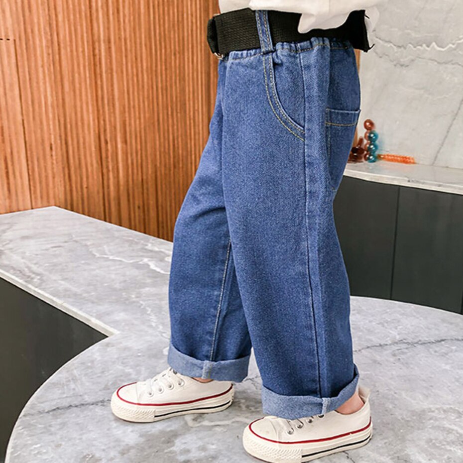 Baby Jeans Belt Jeans For Girls Casual Style Kids Jeans Girls Spring Autumn Kid Clothes