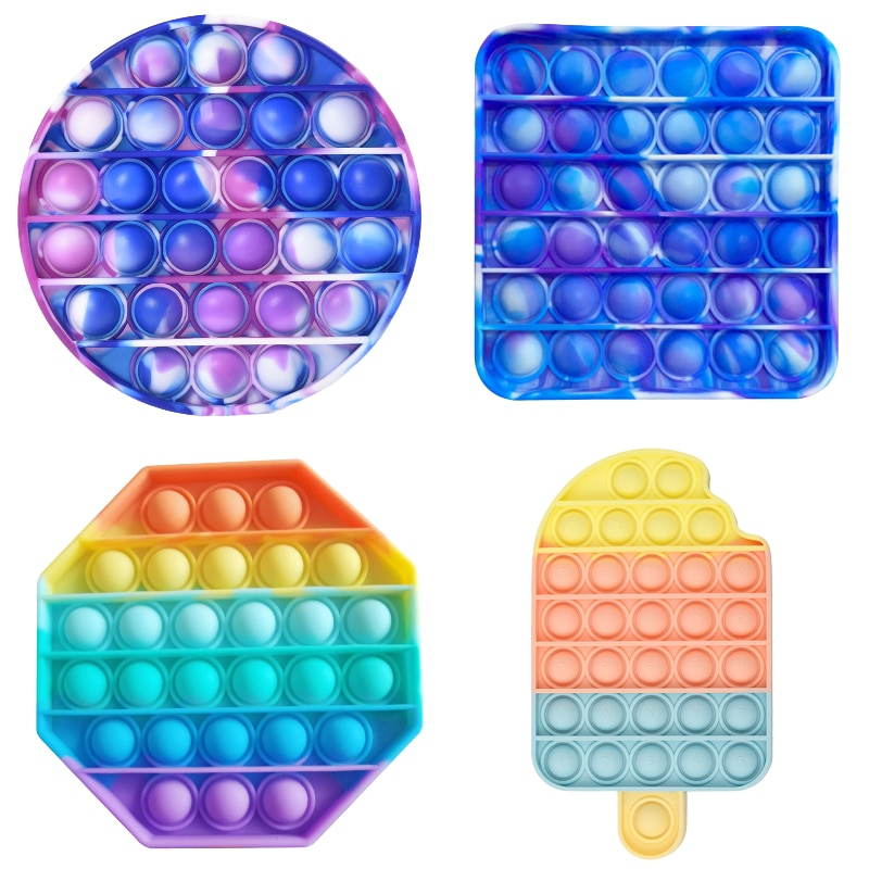 Pop It Push Bubble Fidget Toys Adult Stress Relief Toy Antistress PopIt Soft Squishy Anti-Stress Anti Stress Box Poppit