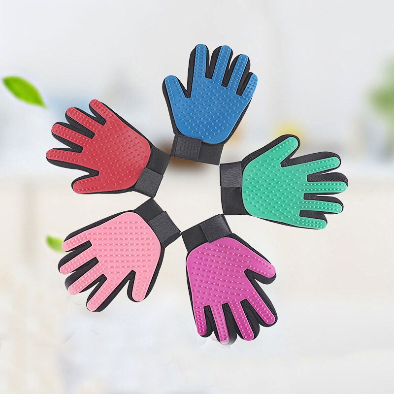 Sällskapshundar katt borste handske mild effektiv urtagning massage grooming handske sällskapsdjur bad rengöringsmedel husdjur hår ta bort handske