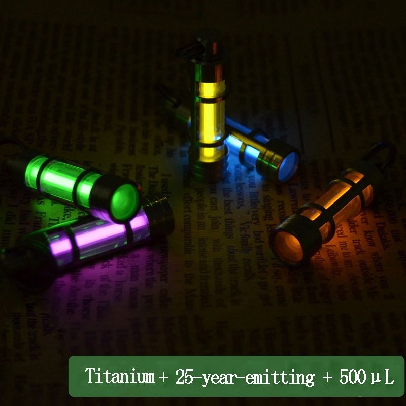 25 år tritium gas nøglering nøglering lys autoluminescens fluorescens glød uden energi akryl anti chok