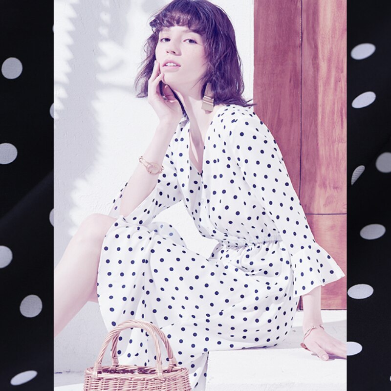 Dubbele Crêpe De Chine Zijde Afdrukken 100% Moerbei Stof Matt Soft Ademende Kleding Stoffen Zijde Doek Naaien Materiaal