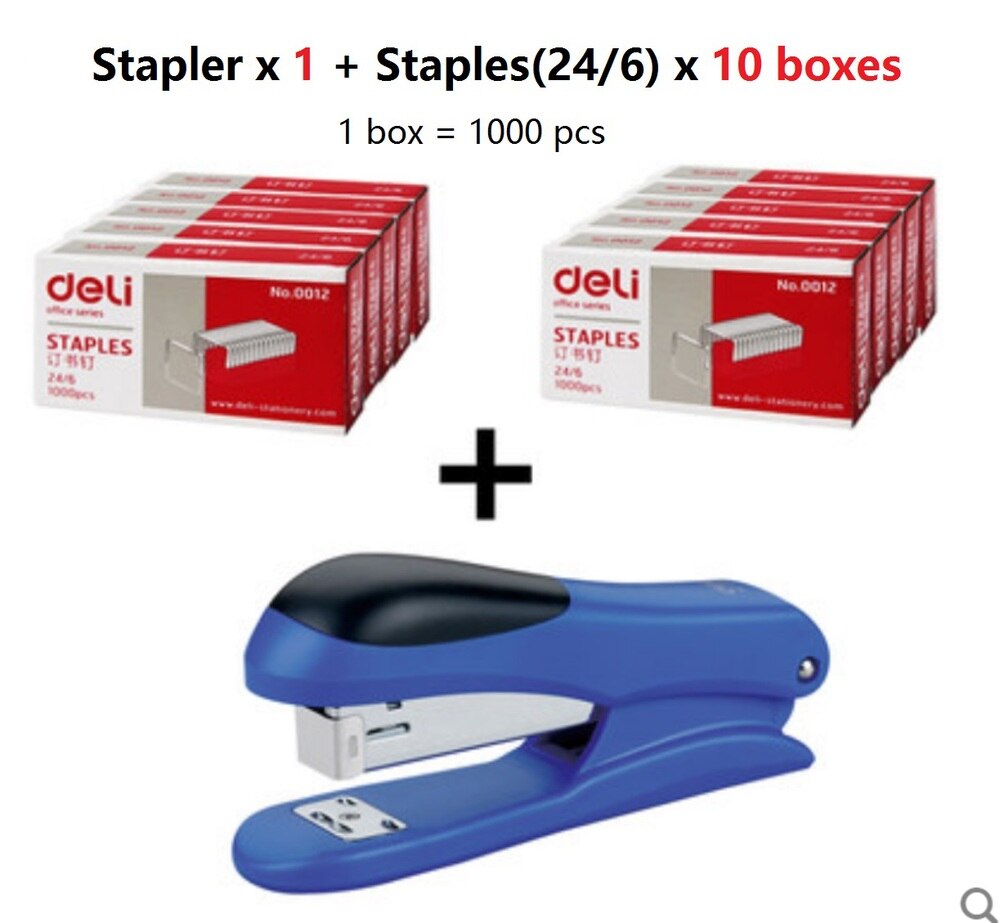 Stylish Classical Deli Booklet Stapler 20sheets applicable effective 12mm staples book sewer For School Office students use: with staples x10