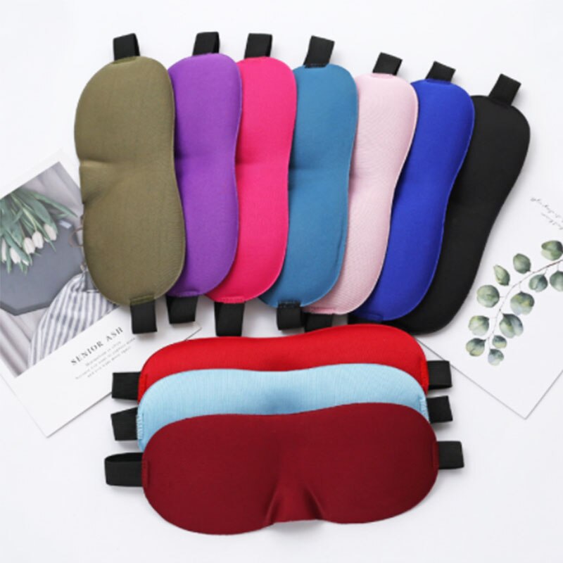 Antifaz para dormir para hombre y mujer, parche suave para descanso de ojos con 3D y sujetador estilo visera de colores variados, portátil, 1 unidad, unisex
