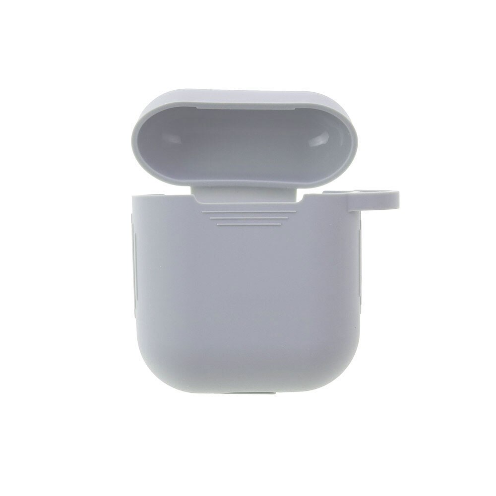 Voor Airpods 1/2 Zachte Siliconen Oortelefoon Cover Air Pods Case Earpods Accessoires Headset Beschermhoes Apple Air Pods Case: Light gray