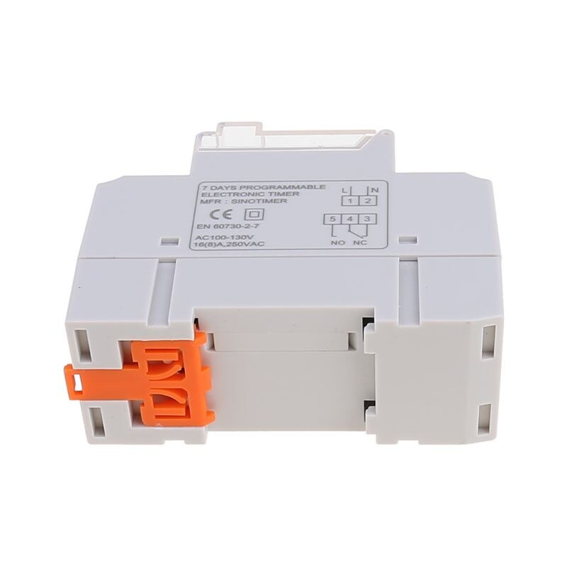 12/24/110/220V Timer Switch Digital 7 Days 24 Hours Programmable LCD Display DIN Rail Mount Time Relay
