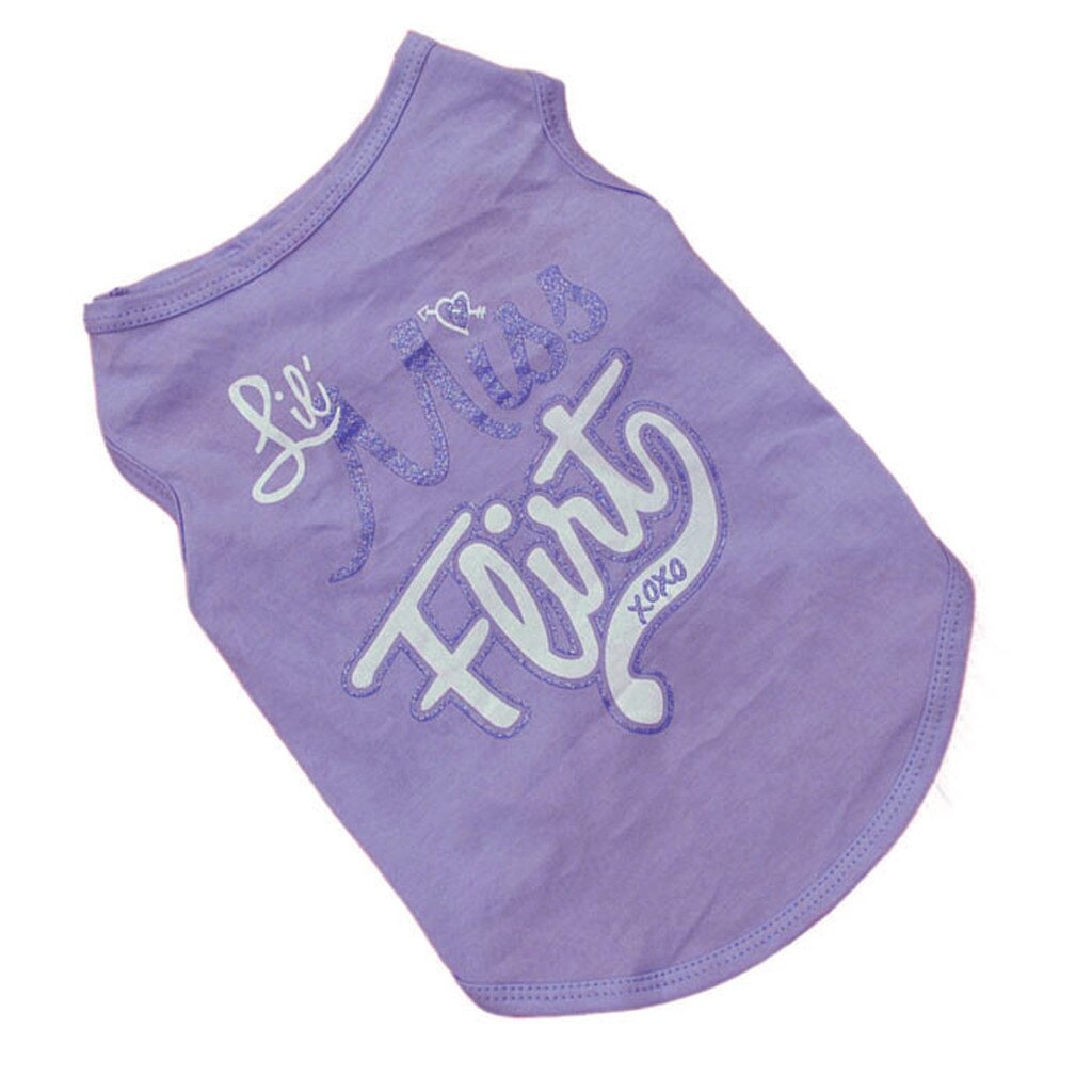 Best Amante Del Cane Regali di Cotone di Estate Della Camicia Piccolo Cane Gatto Vestiti Dell'animale Domestico Della Maglia T Shirt accessori nuovi arrivi best vendita: VIOLA / XS