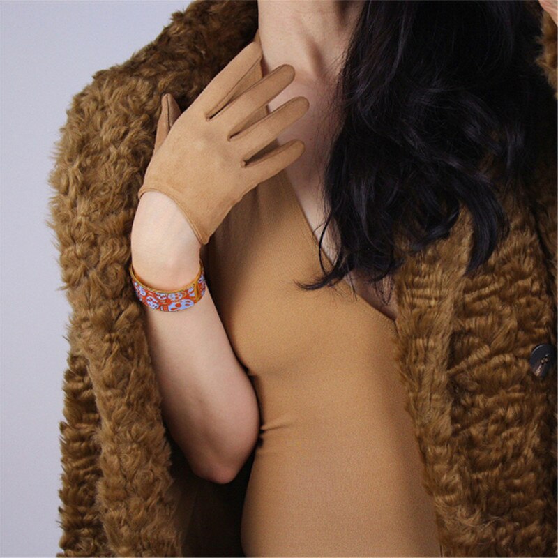 Guantes cortos de ante para guantes de mujer