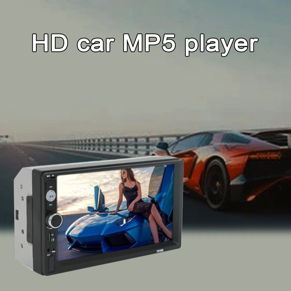 Radio Multimedia con GPS para coche, Radio con reproductor, 7 pulgadas, alta definición, 2 Din, pantalla táctil, Audio estéreo, MP5, inalámbrica
